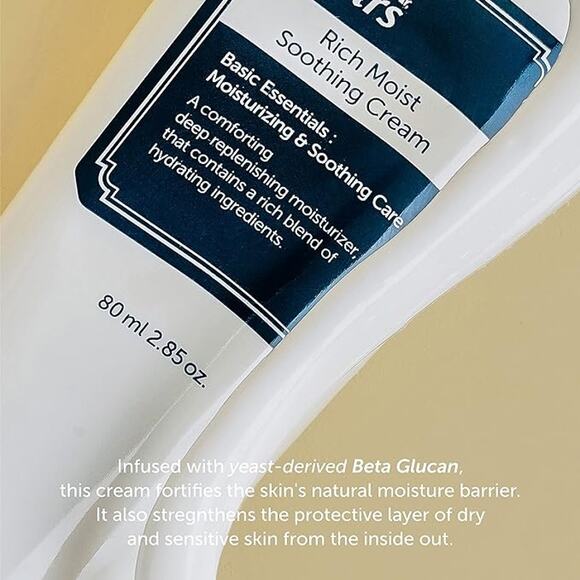 New Dear Klairs Rich Moist Soothing Cream 2.82 oz Korean Ceremide Moisturizer - Picture 2 of 3